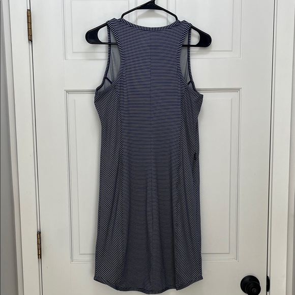 Title Nine Blue and Gray Striped Performance Mini Dress - Size Medium - Picture 9 of 12